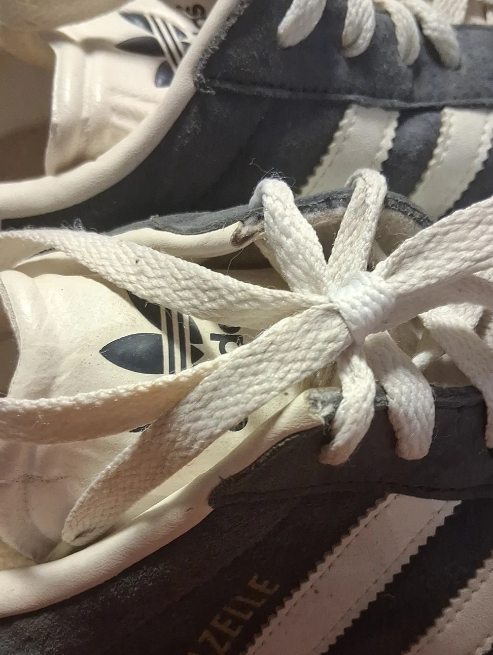 adidas Men's Suede Sneakers in Gray/blue and White Size 12